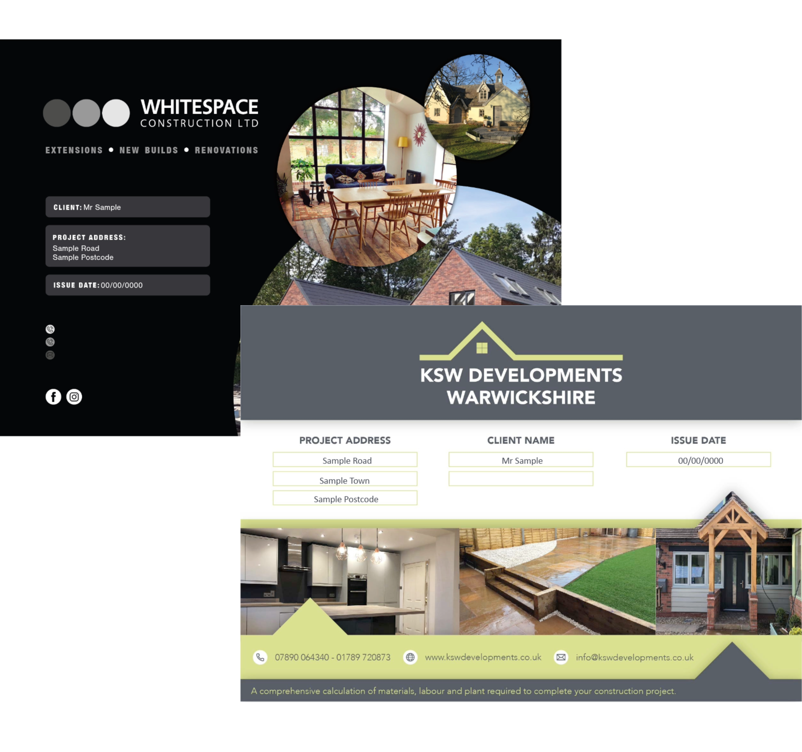 customised estimating reports